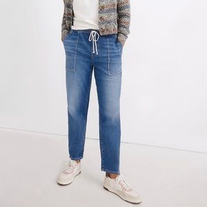 Madewell Pull-On Relaxed Jeans Straight Leg High Rise Size XL
